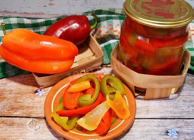 Маринований болгарський перець з соняшниковою олією на зиму рецепт з фото покроково 