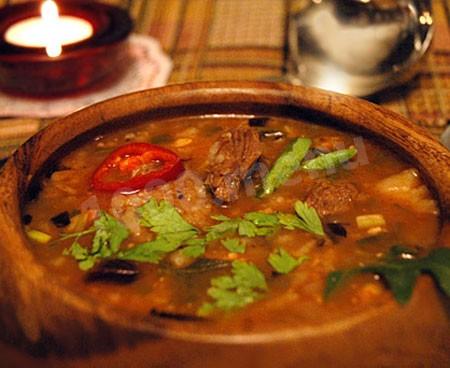 Суп на кістки з яловичини і свинини Кавказький рецепт з фото 
