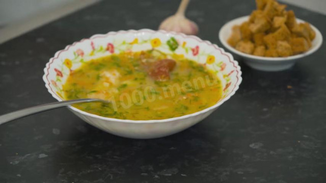 Гороховий суп з м'ясом свинини і копченостями рецепт з фото покроково і відео 