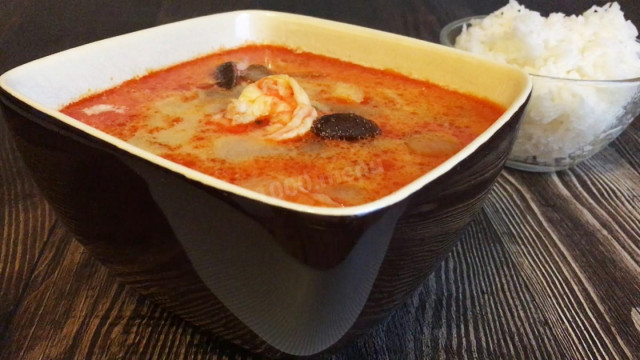 Суп тому Ям з креветками, лемонграсс і листям Лайми рецепт з фото і відео 
