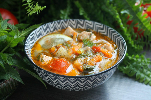 Суп з червоної риби і шпинату рецепт з фото покроково 