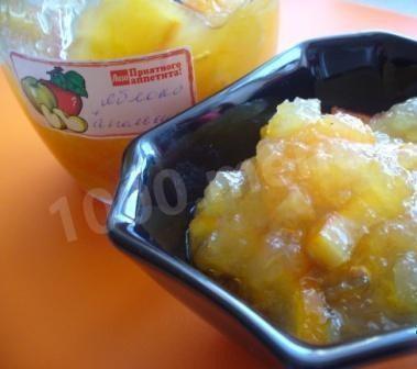 Янтарне варення з яблук з апельсинами і корицею рецепт з фото покроково 