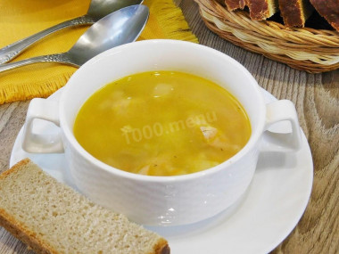 Рыбный суп с красной чечевицей из консервы сардины