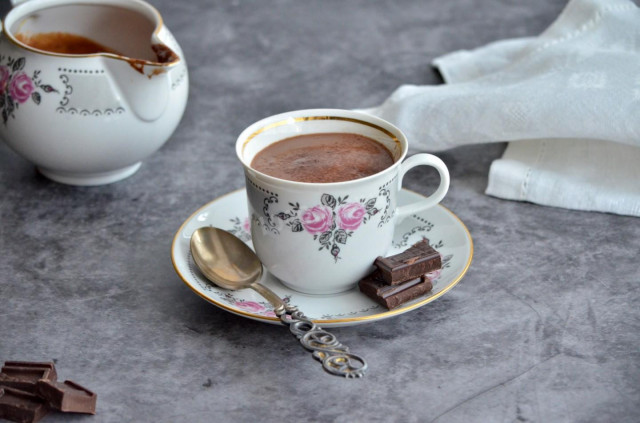 Гарячий шоколад на молоці з крохмалем рецепт з фото покроково 