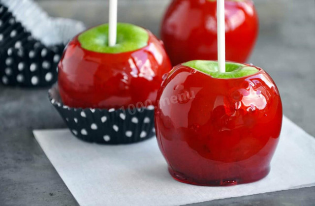 Яблуко в червоній карамелі рецепт з фото 