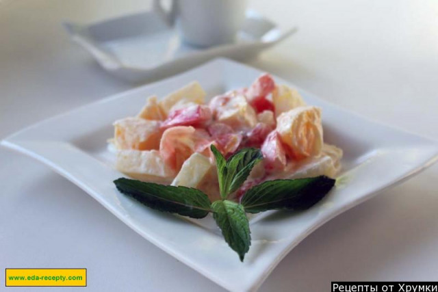 Фруктовий салат з помідорами і ананасом по-японськи рецепт з фото покроково 