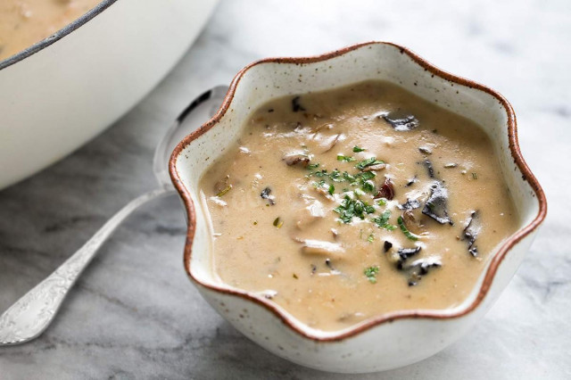 Сирний крем суп з грибами рецепт з фото 