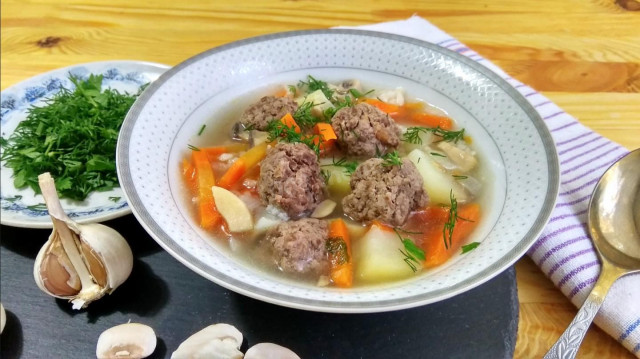 Суп з картоплею і фрикадельками рецепт з фото покроково і відео 