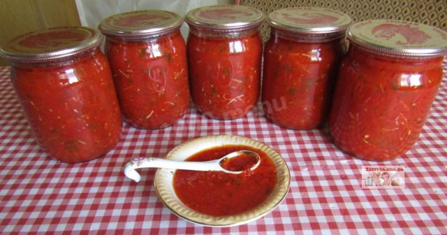 Томатний соус з болгарським перцем на зиму рецепт з фото і відео 