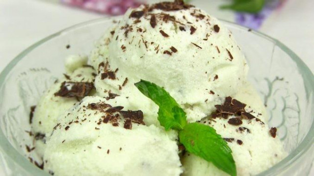 Морозиво з м'ятою і шоколадом рецепт з фото крок за кроком 