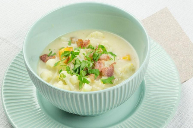 Суп із замороженої цвітної капусти рецепт з фото 