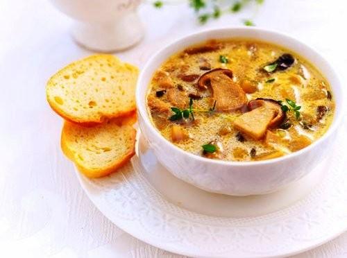 Суп з білими грибами і вершками рецепт з фото покроково 