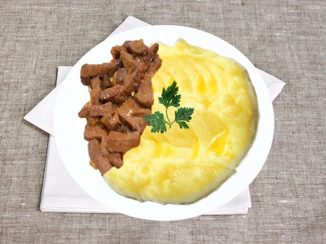 Картопляне пюре з яйцем на вершках рецепт з фото 