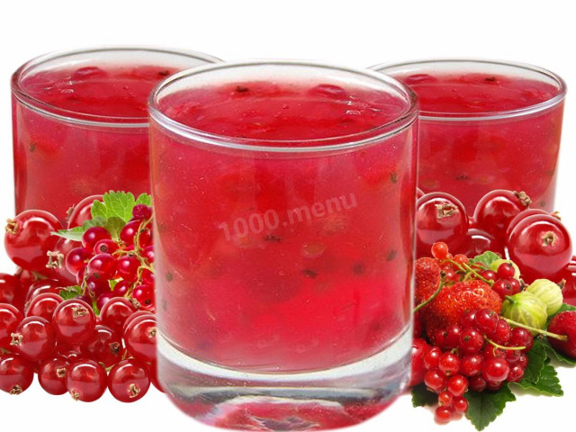 Кисіль із заморожених ягід червоної смородини рецепт з фото 