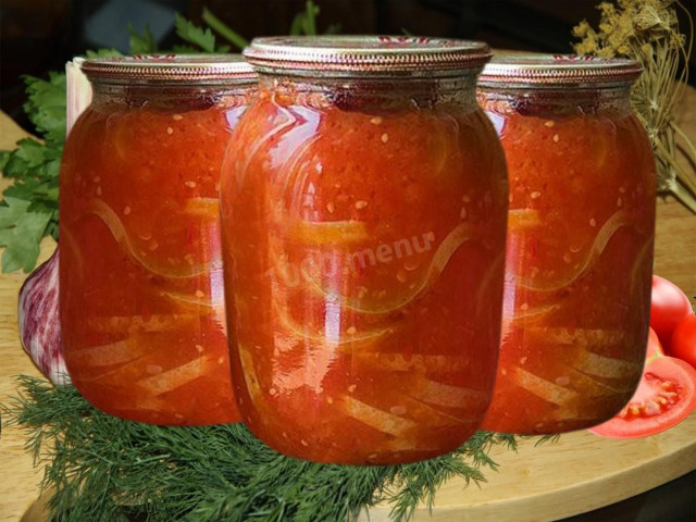 Мова з кабачків на зиму з томатною пастою рецепт з фото 