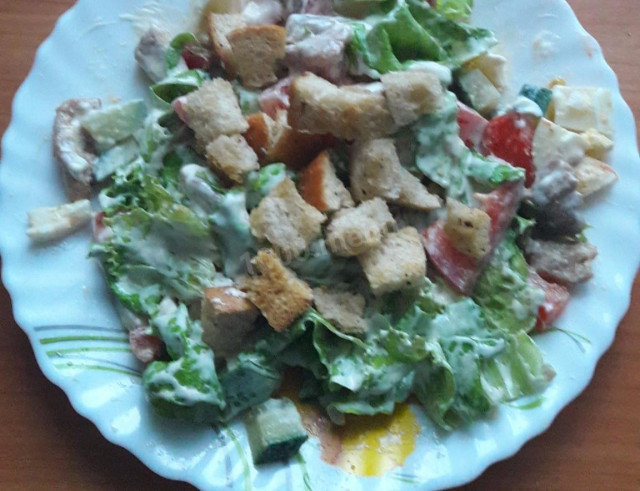Легкий салат зі свининою рецепт з фото покроково 