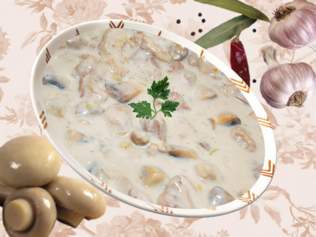 Вершковий соус з сушеними грибами рецепт з фото 