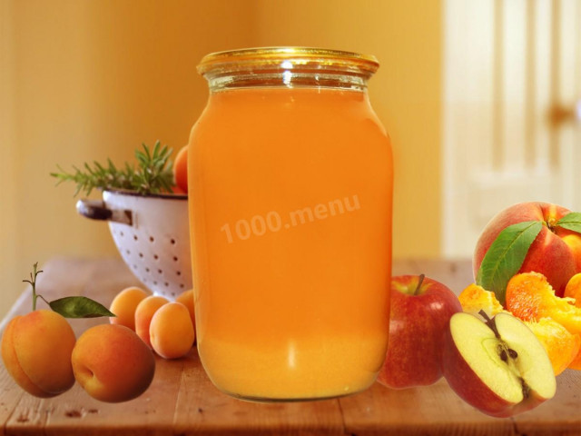 Сік яблучний на зиму з абрикосами рецепт з фото 