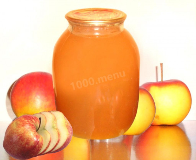 Сік яблучний на зиму з медом рецепт з фото 