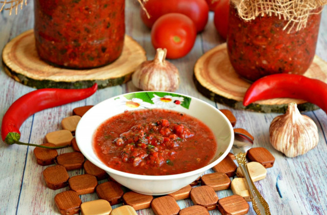Салат Кобра на зиму з помідорів рецепт з фото покроково 