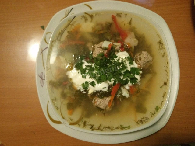 Зелений суп з щавлем і індичкою рецепт з фото покроково 