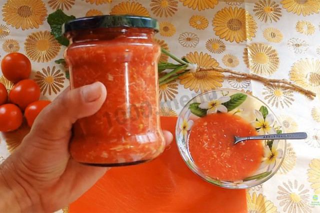 Хренодер без варіння на зиму з помідорами і часником рецепт з фото і відео 