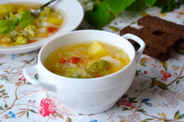 Овочевий суп з капустою і пшоном рецепт з фото покроково 
