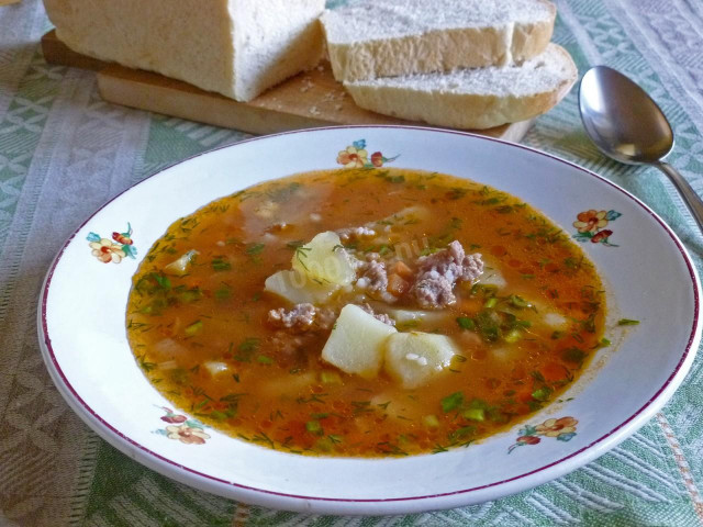 Суп з яловичого фаршу рецепт з фото покроково 