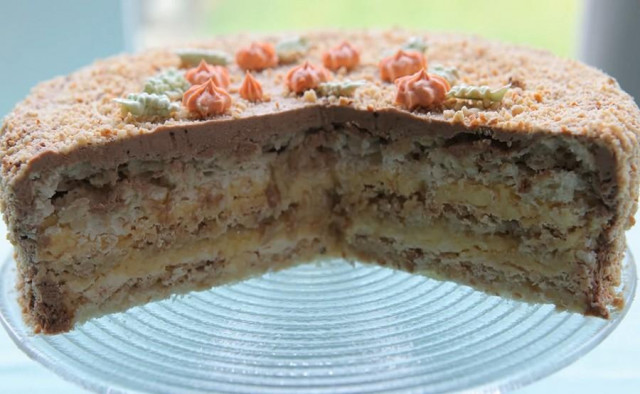 Київський торт з волоськими горіхами рецепт з фото 