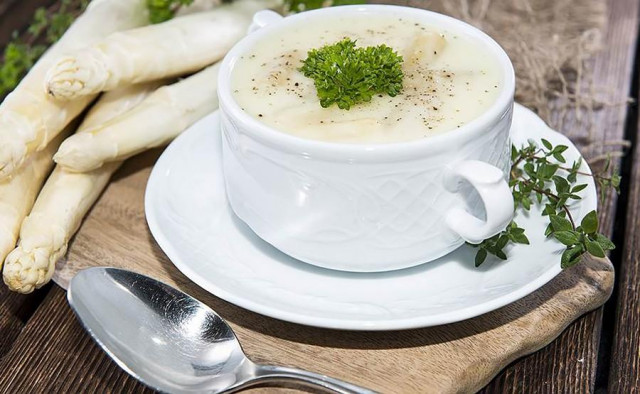 Крем суп з білої спаржі рецепт з фото 