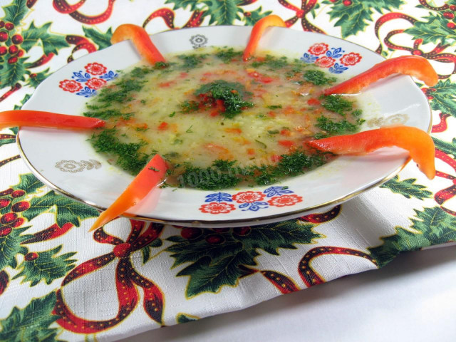 Зимовий овочевий суп з пшоном рецепт з фото 