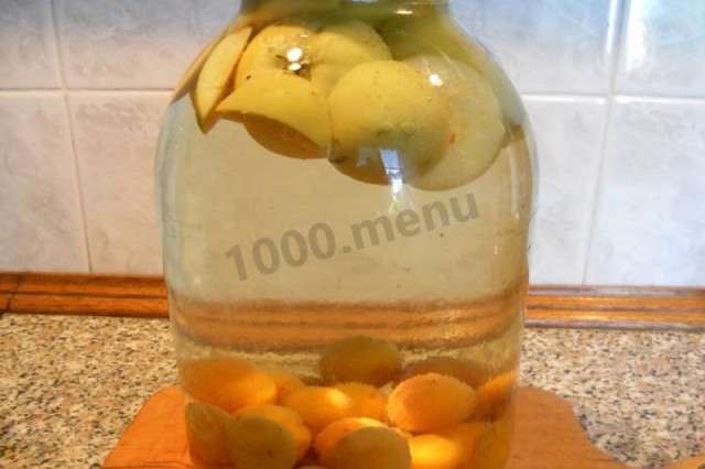 Компот з абрикосів і яблук рецепт з фото і відео 