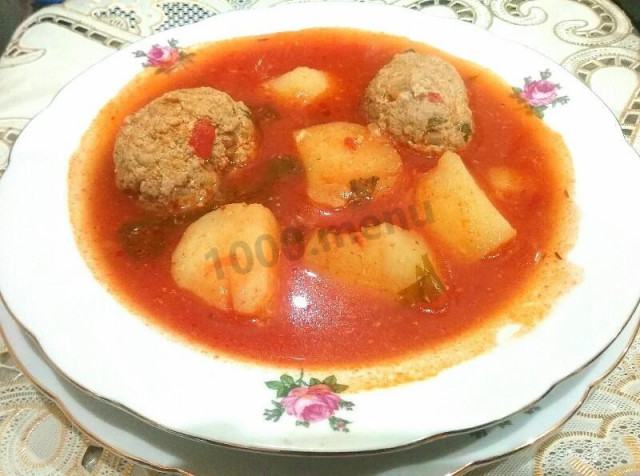 Турецький суп Ізмір Кефте рецепт з фото покроково 