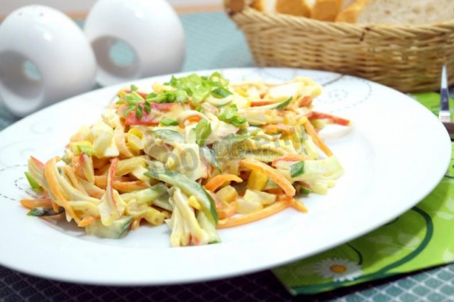 Салат крабова паличка-виручалочка рецепт з фото покроково 