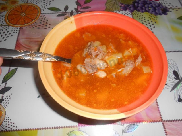 М'ясний квасолевий суп рецепт з фото покроково 