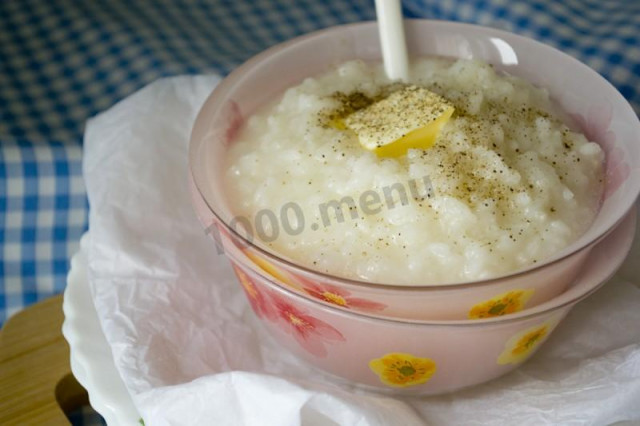 Рисова каша на воді з топленим маслом рецепт з фото покроково 
