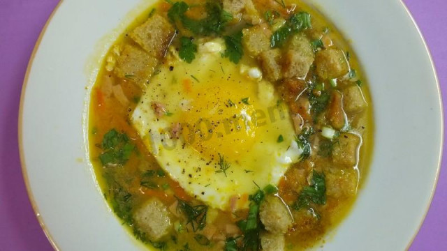Суп-пюре з шинкою і яйцем рецепт з фото покроково і відео 