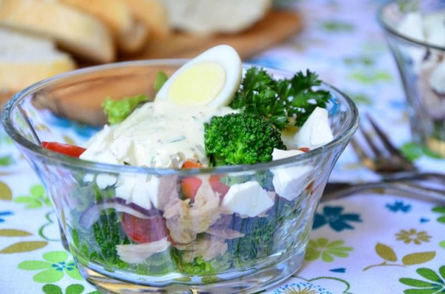Салат з брокколі і консервованим тунцем рецепт з фото покроково 