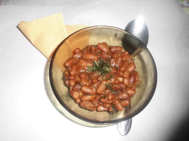 Квасоля тушкована з томатною пастою рецепт з фото покроково 