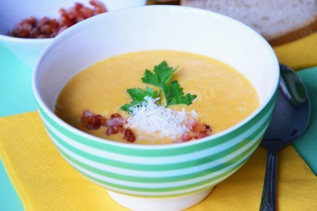 Картопляний суп-пюре з беконом рецепт з фото покроково 