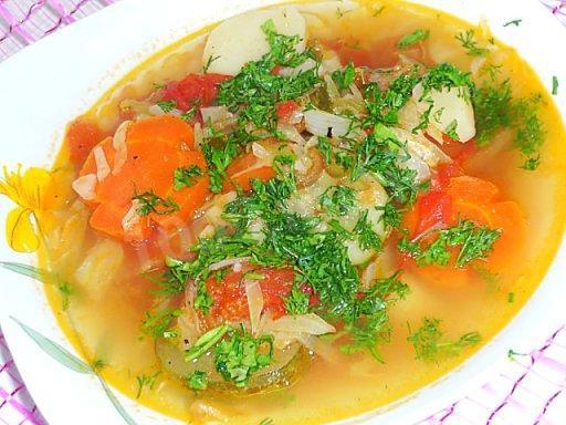 Дачний суп овочевий рецепт з фото покроково 