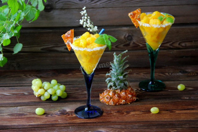 Граніту десерт з ананаса і манго рецепт з фото покроково 