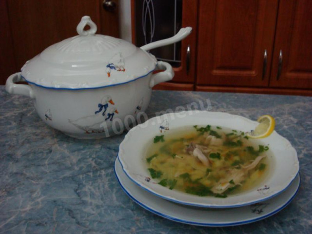 Молдавський суп Зама з куркою і домашньою локшиною рецепт з фото покроково 