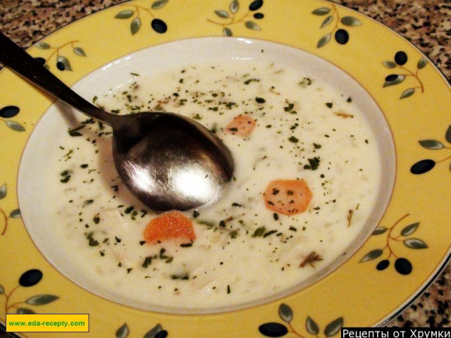 Суп вершково-сирний з куркою і рисом рецепт з фото покроково 