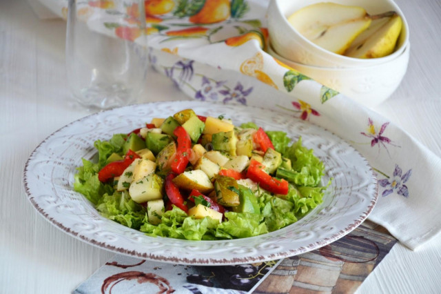 Салат з авокадо, грушею і сиром рецепт з фото покроково і відео 