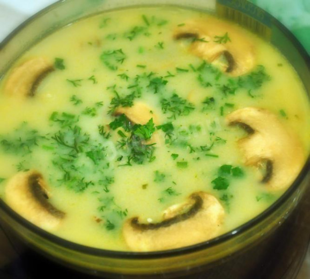 Грибний суп з вершками рецепт з фото покроково 