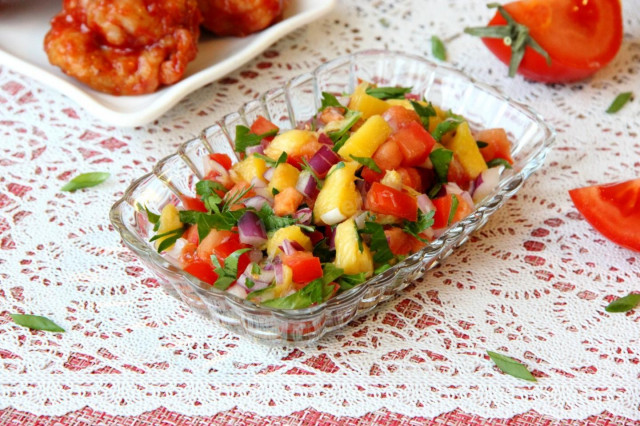 Соус сальса з помідорами і манго рецепт з фото покроково 