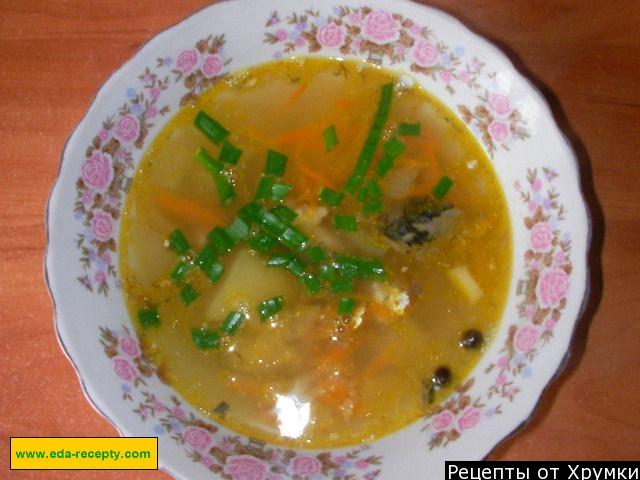 Суп з рибних консервів сайра рецепт з фото покроково 