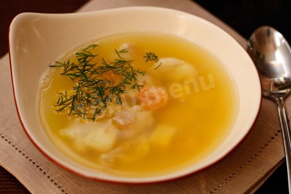 Рибний суп з креветками рецепт з фото 