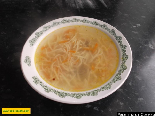 Суп з домашньою локшиною рецепт з фото покроково 